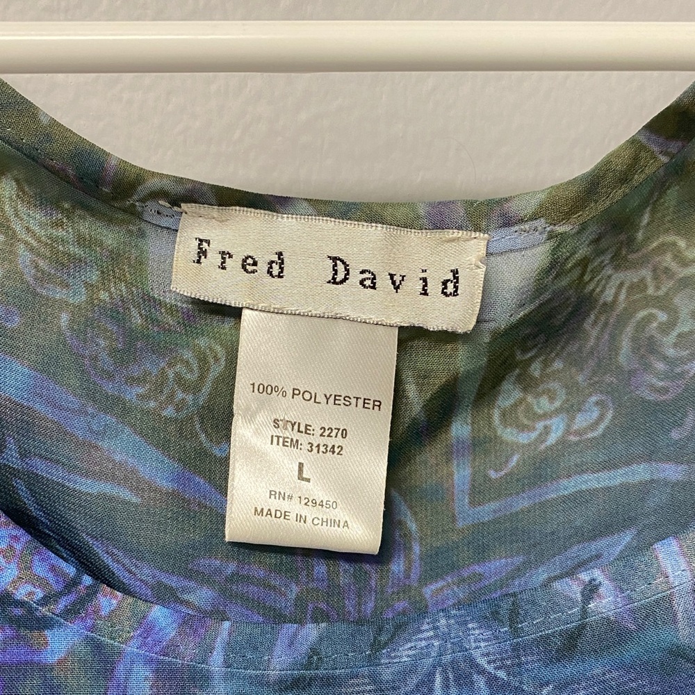 Fred David Multicolor Patterned Top - Picture 2 of 4
